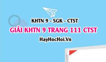 Giải KHTN 9 trang 111 Chân trời sáng tạo SGK